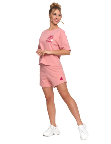 Koszulki i topy - T-shirt damski o luźnym kroju z napisami RÓŻOWY - produkt 14
