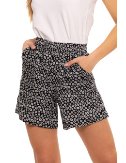 Damskie szorty wiskozowe z kieszeniami