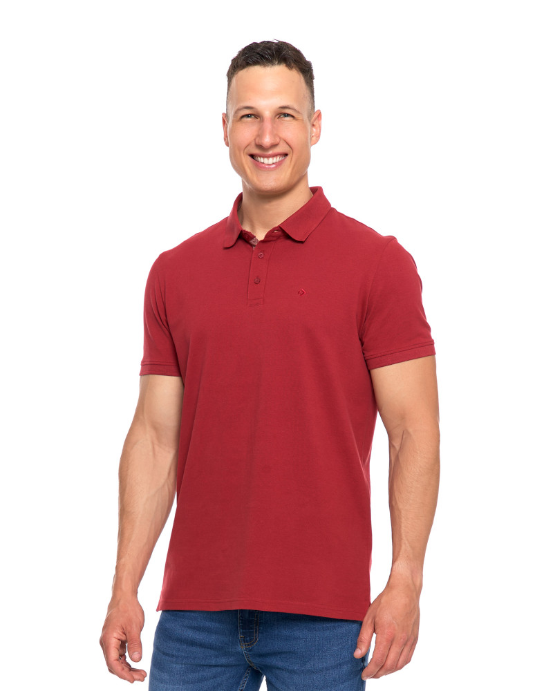 Polo - Męska koszulka polo z bawełny BORDOWY - produkt moraj.pl 1