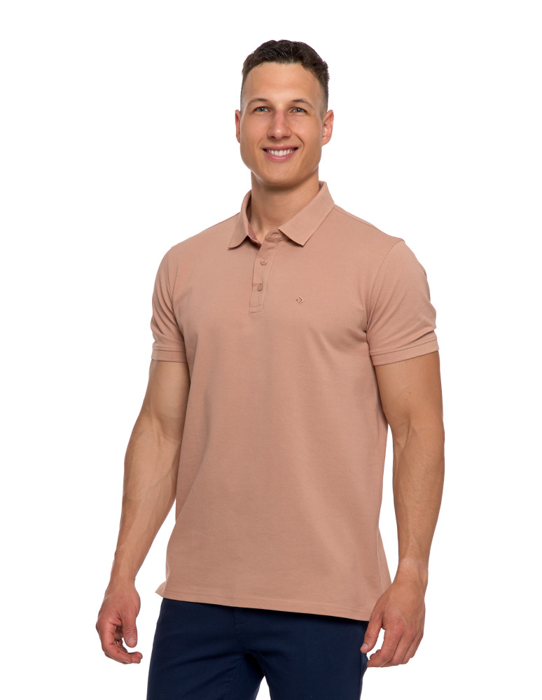 Polo - Męska koszulka polo z bawełny BEŻOWY - produkt moraj.pl 1