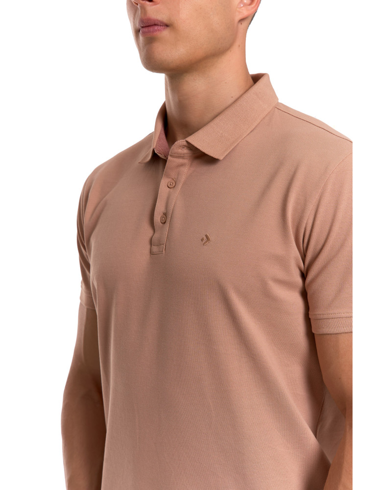 Polo - Męska koszulka polo z bawełny BEŻOWY - produkt moraj.pl 4