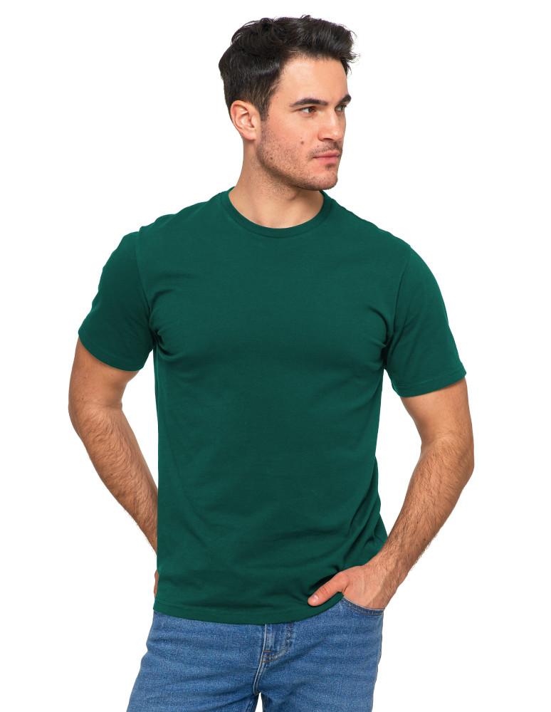Koszulki, topy, koszule - Koszulka męska bawełniana krótki rękaw T-shirt Plus Size ZIELONY - produkt moraj.pl 1