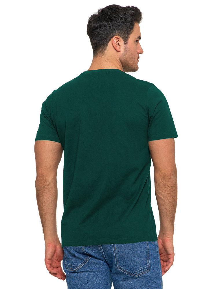 Koszulki, topy, koszule - Koszulka męska bawełniana krótki rękaw T-shirt Plus Size ZIELONY - produkt moraj.pl 2