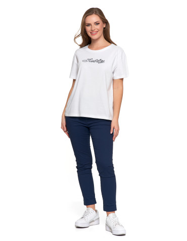 Koszulki i topy - Koszulka damska z krótkim rekawem T-shirt regular BIAŁY - produkt 6