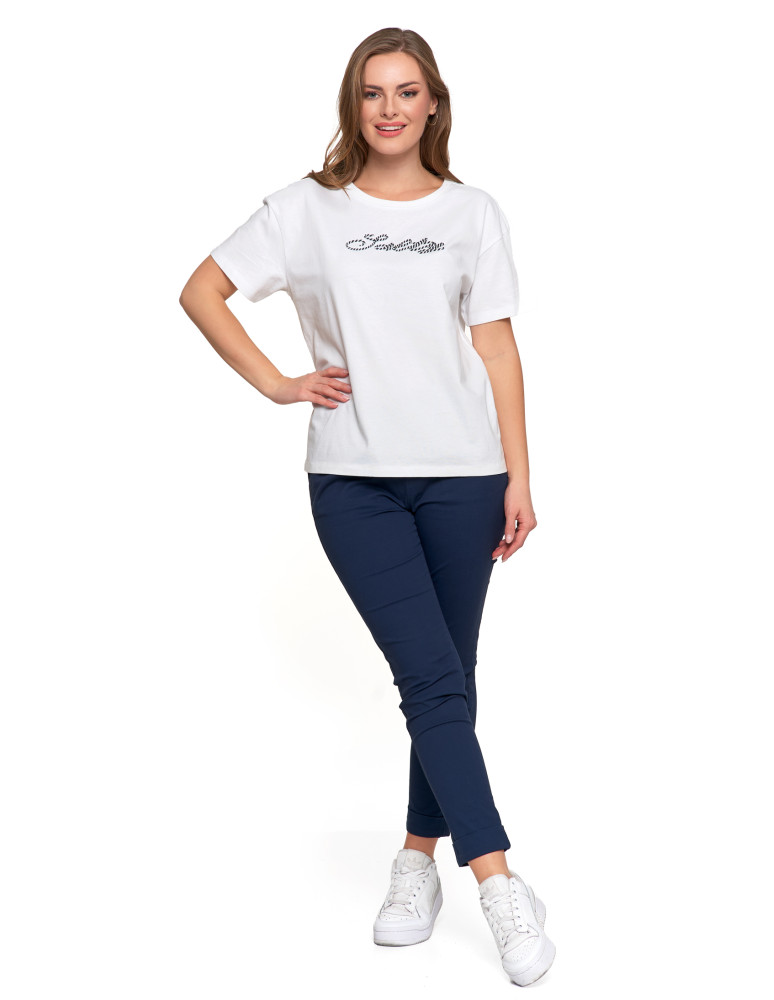 Koszulki i topy - Koszulka damska z krótkim rekawem T-shirt regular BIAŁY - produkt moraj.pl 7