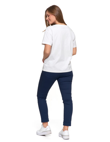 Koszulki i topy - Koszulka damska z krótkim rekawem T-shirt regular BIAŁY - produkt 9
