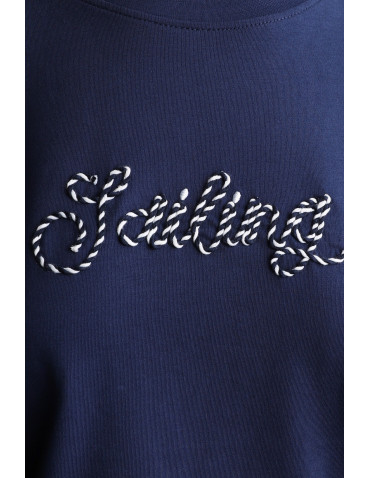 Koszulki i topy - Koszulka damska z krótkim rekawem T-shirt regular GRANATOWY - produkt 3