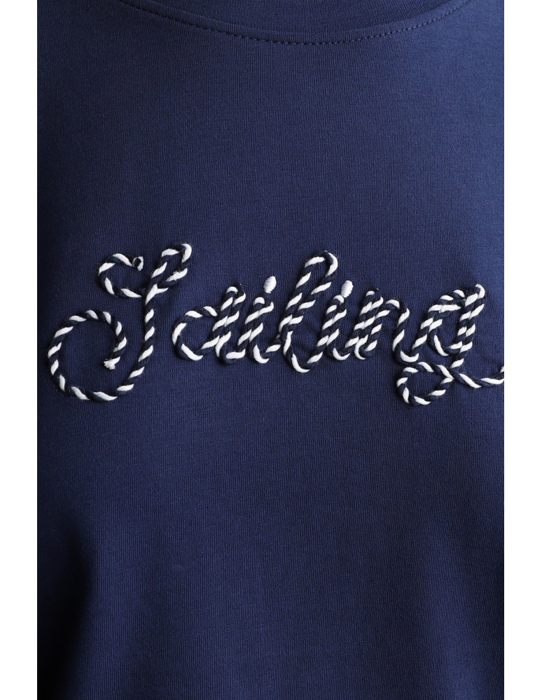 Koszulki i topy - Koszulka damska z krótkim rekawem T-shirt regular GRANATOWY - produkt moraj.pl 3