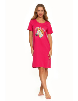 Koszula nocna damska z krótkim rękawem Plus Size z nadrukiem  - produkt 2
