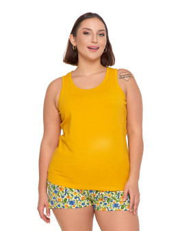 Piżama damska dwuczęściowa na ramiączkach Plus Size