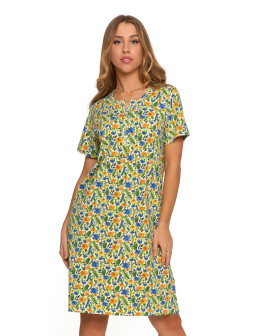 Damska koszula nocna rozpinana z krótkim rękawem