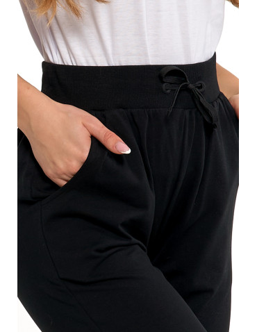 Spodnie - Spodnie damskie dresowe basic CZARNY - produkt 7