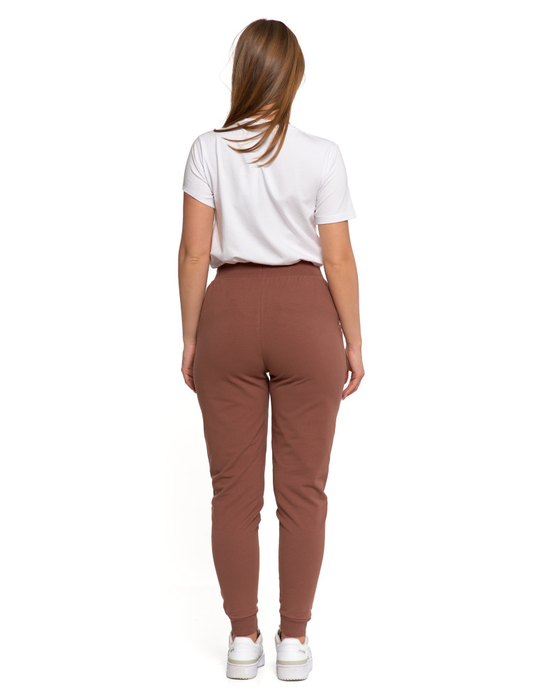 Spodnie - Spodnie damskie dresowe basic JASNY BRĄZOWY - produkt moraj.pl 3