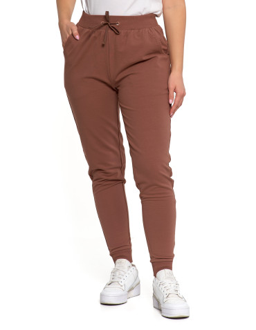 Spodnie - Spodnie damskie dresowe basic JASNY BRĄZOWY - produkt 4