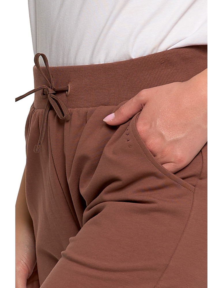 Spodnie - Spodnie damskie dresowe basic JASNY BRĄZOWY - produkt moraj.pl 6