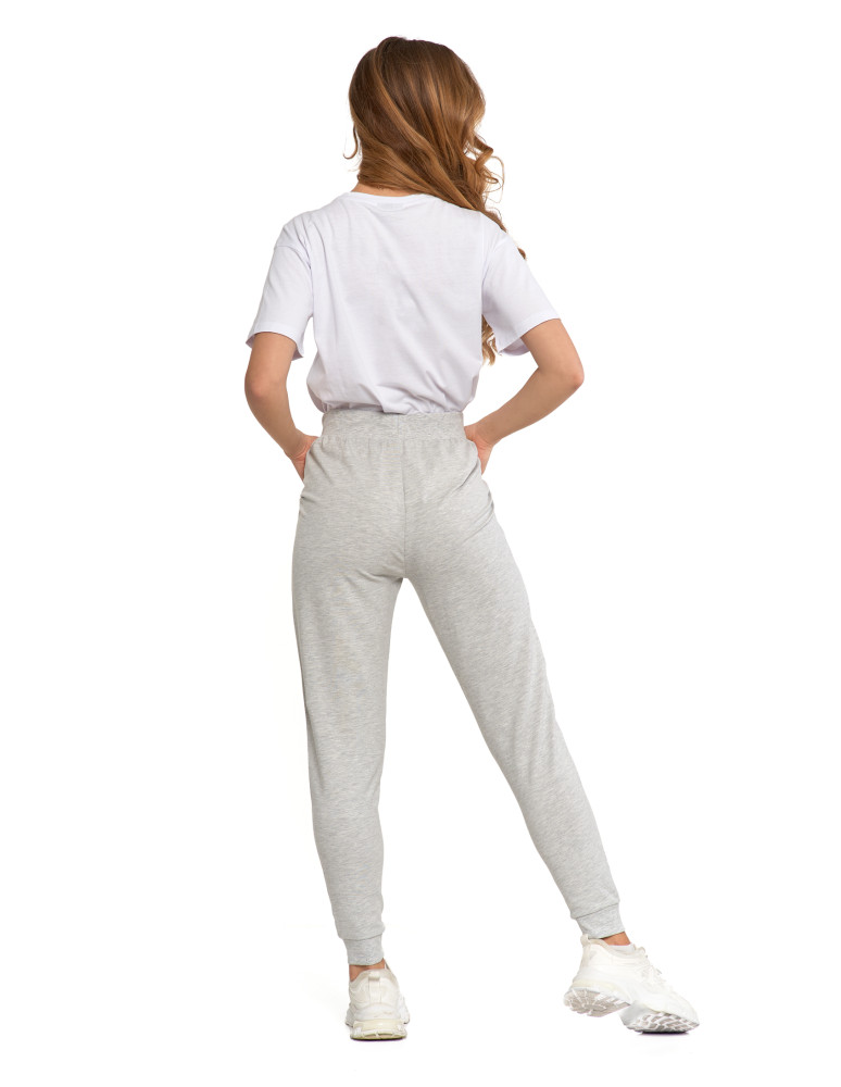 Spodnie - Spodnie damskie dresowe basic JASNY SZARY - produkt moraj.pl 3