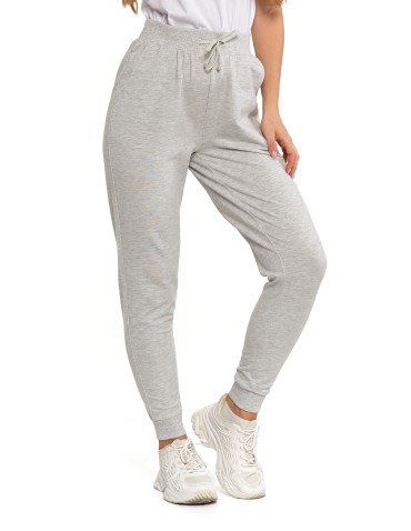 Spodnie - Spodnie damskie dresowe basic JASNY SZARY - produkt 8