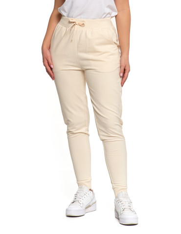 Spodnie - Spodnie damskie dresowe basic KREMOWY - produkt 4