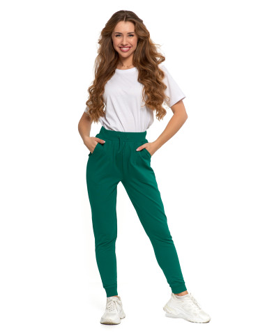 Spodnie - Spodnie damskie dresowe basic ZIELONY - produkt 1