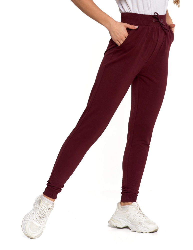 Spodnie - Spodnie damskie dresowe basic FIOLETOWY - produkt moraj.pl 7