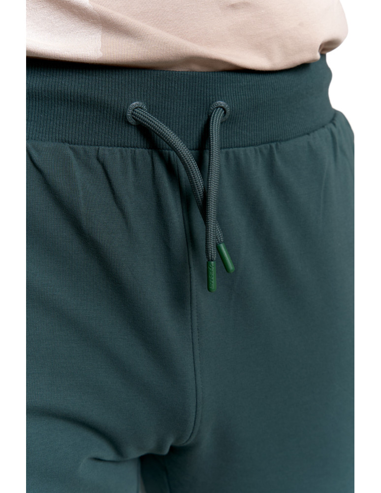 Spodnie - Męskie spodnie dresowe z kieszeniami i ściągaczem KHAKI - produkt moraj.pl 4