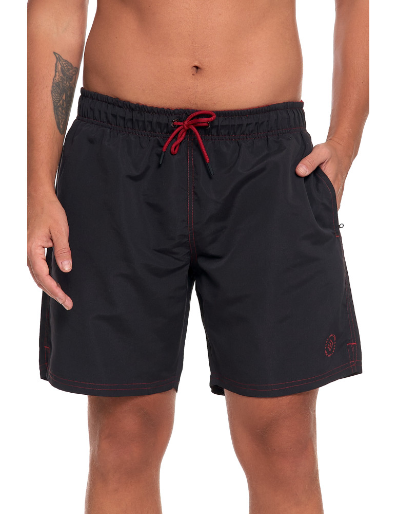 Szorty kąpielowe - Szorty męskie kąpielowe plus size szybkoschnące CZARNY - produkt moraj.pl 7