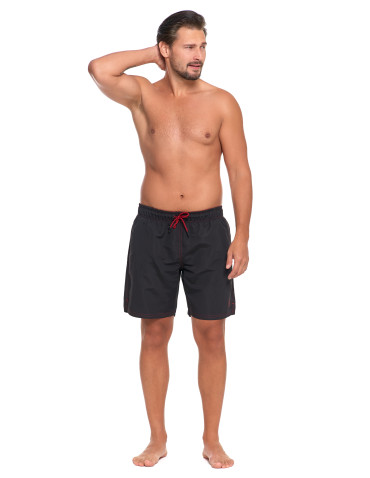 Szorty kąpielowe - Szorty męskie kąpielowe plus size szybkoschnące CZARNY - produkt 12