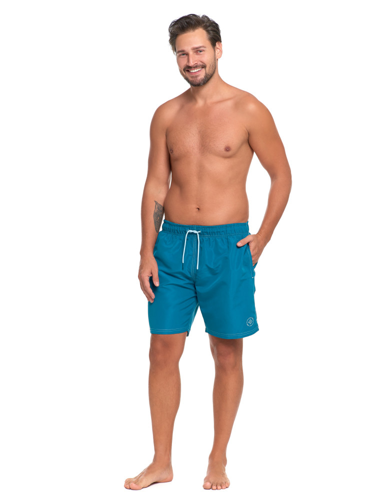 Szorty kąpielowe - Szorty męskie kąpielowe plus size szybkoschnące TURKUSOWY - produkt moraj.pl 11