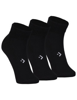 Męskie skarpetki czarne za kostkę ze ściągaczami 3-pak