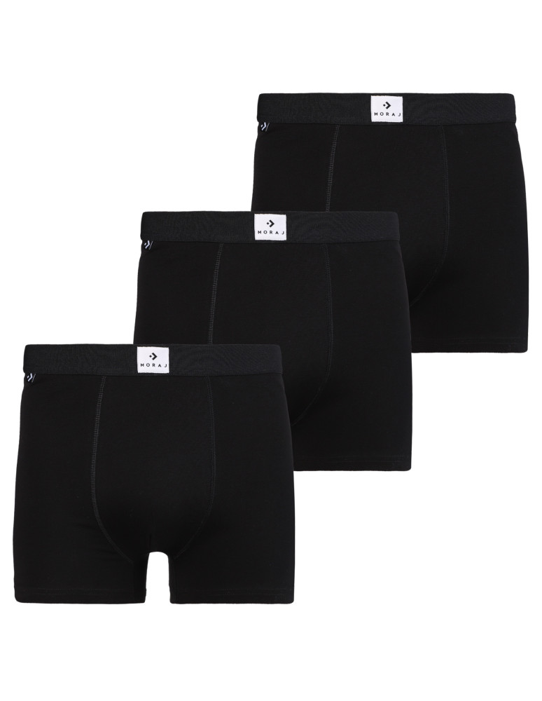 Bokserki dopasowane - Majtki bokserki męskie bawełniane dopasowane czarne 3-pak WZÓR - produkt moraj.pl 1
