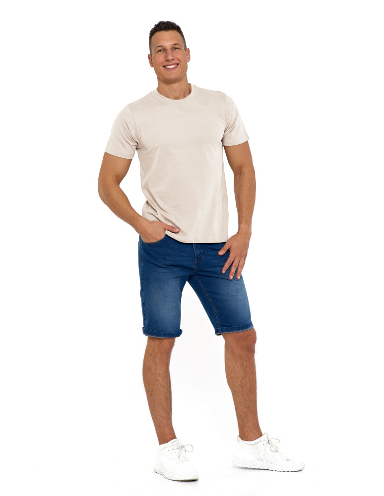 Koszulki, topy, koszule - Koszulka męska bawełniana T-shirt BEŻOWY - produkt moraj.pl 3