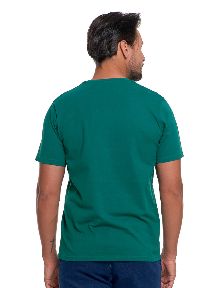 Koszulki, topy, koszule - Koszulka męska bawełniana T-shirt ZIELONY - produkt moraj.pl 2