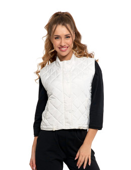 Damska kamizelka pikowana przejściowa krótka