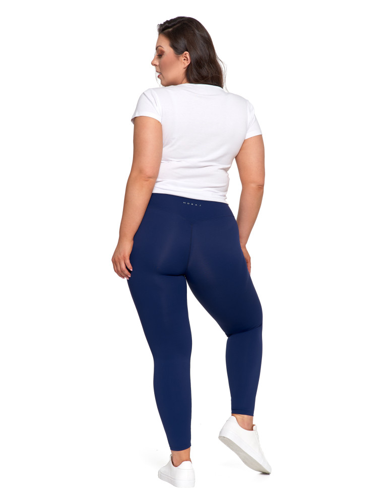 Legginsy - Legginsy damskie sportowe funkcyjne z wysokim stanem GRANATOWY - produkt moraj.pl 2