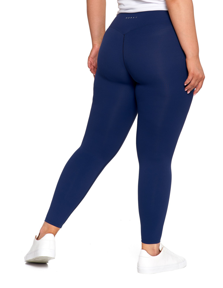 Legginsy - Legginsy damskie sportowe funkcyjne z wysokim stanem GRANATOWY - produkt moraj.pl 6
