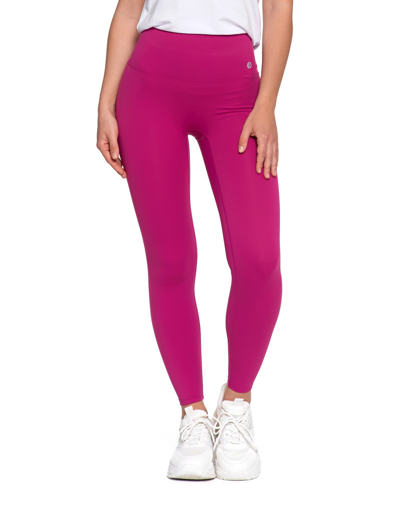 Legginsy - Legginsy damskie sportowe funkcyjne z wysokim stanem FUKSJA - produkt moraj.pl 6