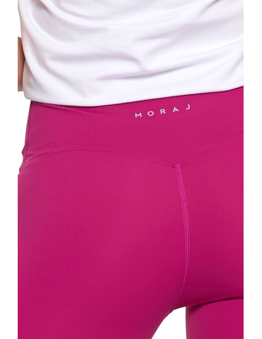 Legginsy - Legginsy damskie sportowe funkcyjne z wysokim stanem FUKSJA - produkt 8