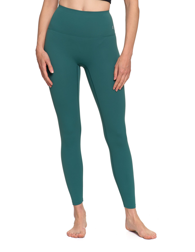 Legginsy - Legginsy damskie sportowe funkcyjne z wysokim stanem ZIELONY - produkt moraj.pl 3