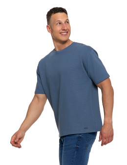 Męska koszulka bawełniana ze strukturalnym splotem