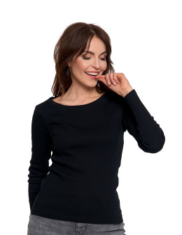 Bluzka damska bawełniana w prążek longsleeve - produkt 2