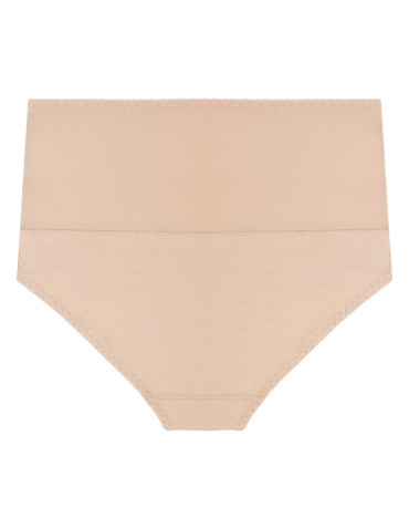 Figi - Majtki damskie maxi bikini z wysokim stanem modelujące 3-pak BEIGE - produkt 3