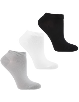 Skarpetki damskie stopki klasyczne gładkie z lyocellu 3-pak