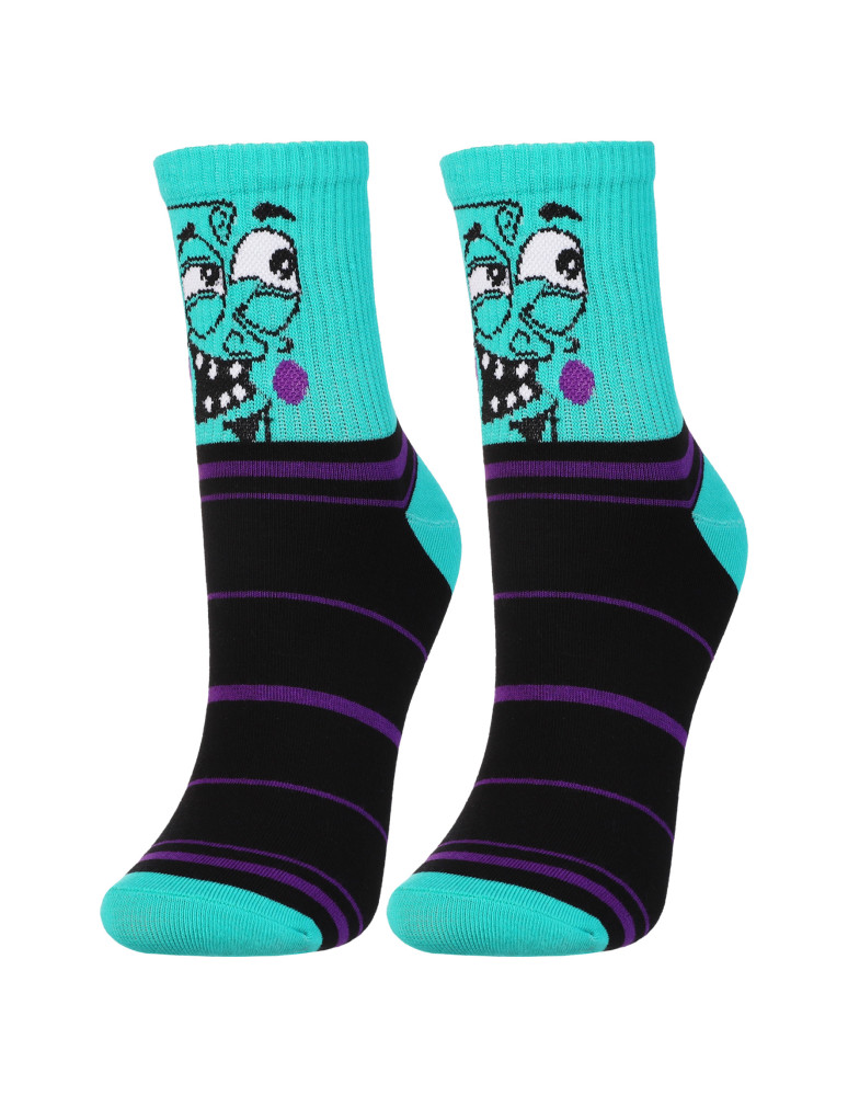 Skarpety - Skarpetki bawełniane unisex z zabawnym wzorem 3-pak TURQUOISE - produkt moraj.pl 6