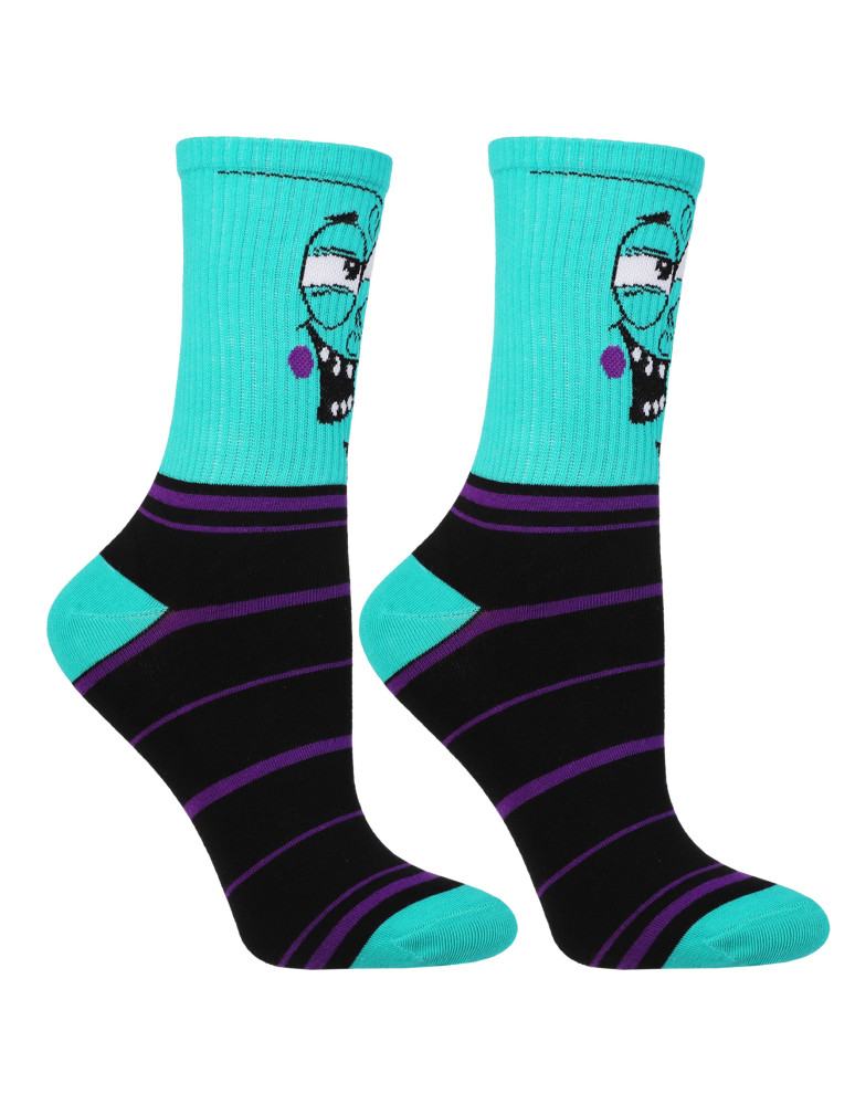 Skarpety - Skarpetki bawełniane unisex z zabawnym wzorem 3-pak TURQUOISE - produkt moraj.pl 7