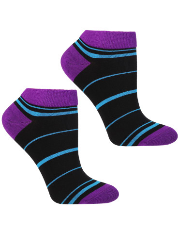 Skarpety - Skarpetki bawełniane unisex z zabawnym wzorem 3-pak FIOLETOWY - produkt 3