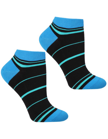 Skarpety - Skarpetki bawełniane unisex z zabawnym wzorem 3-pak NIEBIESKI - produkt 3