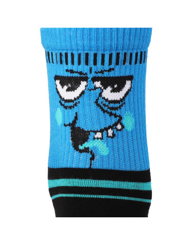 Skarpety - Skarpetki bawełniane unisex z zabawnym wzorem 3-pak NIEBIESKI - produkt 9