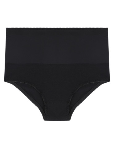 Figi - Majtki damskie maxi bikini z wysokim stanem modelujące 3-pak CZARNY - produkt 2