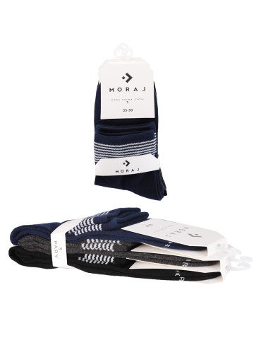 Za kostkę - Skarpetki damskie klasyczne za kostkę bawełniane 3-pak MIX KOLOR - produkt 4