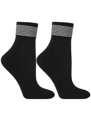 Za kostkę - Skarpetki damskie klasyczne za kostkę bawełniane 3-pak MIX KOLOR - produkt 3